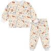 imageGerber Baby Girls 2Piece Fleece Pajamas Pants SetIvory Floral
