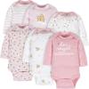 imageGerber Baby Girls 6Pack LongSleeve Onesies BodysuitsCastle