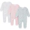 imageGerber Baby Girls Loosefit Polyester Jersey Footless PajamasBunnies