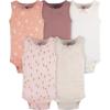 imageGerber Baby Girls MultiPack Sleeveless Onesies BodysuitFlowers