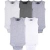 imageGerber Baby Girls MultiPack Sleeveless Onesies BodysuitGrey Heather