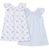 imageGerber Baby Toddler Girls 2Pack Fleece NightgownsBlue Floral