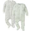 imageGerber Girls Baby Unisex 2Pack 2Way Zip Textured Sleep N PlayPark Picnic