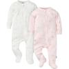 imageGerber Girls Baby Unisex 2Pack 2Way Zip Textured Sleep N PlayPonies