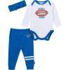 imageGerber NFL Baby Girls 3piece Onesie Bodysuit Pants ampamp Headband SetLions