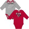 imageGerber NFL Unisex Baby Nfl Team 2 Pack Long Sleeve Onesie BodysuitFalcons