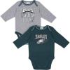 imageGerber NFL Unisex Baby Nfl Team 2 Pack Long Sleeve Onesie BodysuitGreenblue