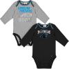 imageGerber NFL Unisex Baby Nfl Team 2 Pack Long Sleeve Onesie BodysuitPanthers
