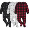 imageGerber Unisex Baby Flame Resistant Fleece Footed Pajamas 3PackBear Forrest