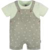 imageGerber Unisex Baby Gauze Overall Romper and TShirt SetGreen Palms