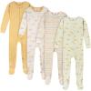 imageGerber UnisexBaby 4Pack Footed PajamasSafari