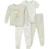 imageGerber UnisexBaby Toddler Snug Fit 4Piece Pajama SetSafari