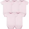 imageGerber babyboys 5 Pack Onesies Multipacks Bundle Interlock 180 GsmLight Pink