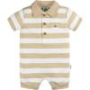 imageGerber babyboys Cotton Polo RomperSailboat Stripe