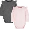 imageGerber babygirls 2pack Long Ruffle Sleeve OnesiesConfetti