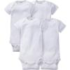 imageGerber babygirls 4pack Short Sleeve Onesies BodysuitsWhite