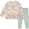imageGerber babygirls Toddler 2piece Peplum Waist Top ampamp Legging SetFlowers