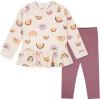 imageGerber babygirls Toddler 2piece Peplum Waist Top ampamp Legging SetRainbows