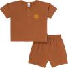 imageModern Moments by Gerber Baby Boys 2piece Henley Top ampamp Short SetMedium Brown