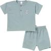 imageModern Moments by Gerber Baby Boys 2piece Henley Top ampamp Short SetMedium Teal