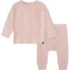 imageModern Moments by Gerber Baby Velour 2Piece Drop Shoulder Top ampamp Pant SetLight Pink