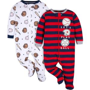 imageGerber Baby Boys 2Pack Sleep N PlaySports Blue