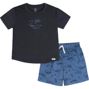 imageGerber Baby Boys 2Piece Pajama Set Sleeve Top ampamp Fleece ShortsWhale
