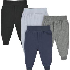 imageGerber Baby Boys 4Pack Microfleece PantsNavyGray