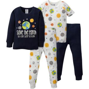 imageGerber Baby Boys 4Piece Pajama SetCloseoutBlue Earth