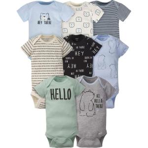 imageGerber Baby Boys 8Pack Short Sleeve Onesies BodysuitsBear