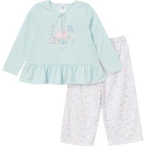 imageGerber Baby Girls 2Piece Pajama Set Top ampamp Fleece BottomBunny