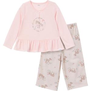 imageGerber Baby Girls 2Piece Pajama Set Top ampamp Fleece BottomDeer