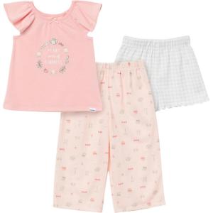imageGerber Baby Girls 3Piece Pajama Set Polyester Jersey Top Pants  ShortsGarderning