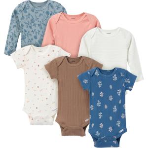 imageGerber Baby Girls 6Pack LongSleeve Onesies BodysuitsGarden Floral