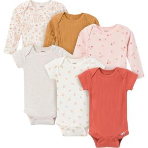 imageGerber Baby Girls 6Pack LongSleeve Onesies BodysuitsRed