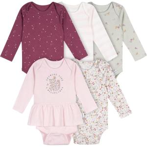 imageGerber Baby Girls 6Pack LongSleeve Onesies BodysuitsWildflower