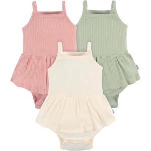 imageGerber Baby Girls MultiPack Sleeveless Onesies BodysuitAntique White