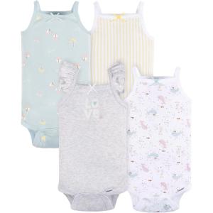 imageGerber Baby Girls MultiPack Sleeveless Onesies BodysuitSeaside