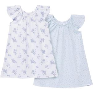 imageGerber Baby Toddler Girls 2Pack Fleece NightgownsBlue Floral