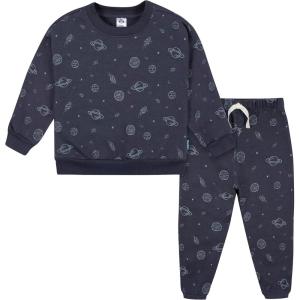 imageGerber Baby ampamp Toddler Boys 2Piece Fleece Sweatshirt and Jogger SetNavy Space