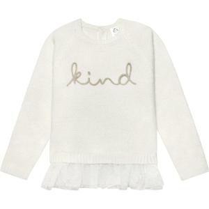 imageGerber Baby and Toddler Girls Sweater with Tulle TrimWhite