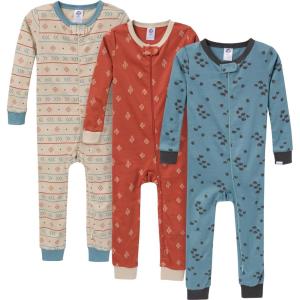 imageGerber BabyBoys 3Pack Snug Fit Footless OnePiece Cotton PajamasBuffalo