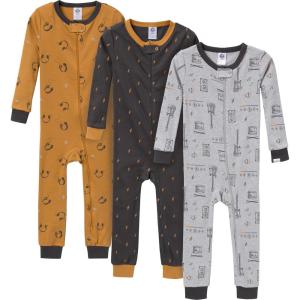 imageGerber BabyBoys 3Pack Snug Fit Footless OnePiece Cotton PajamasMusic