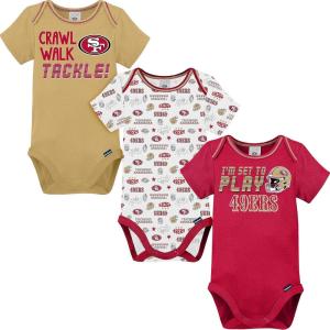 imageGerber NFL Unisex Baby Nfl Team 3 Pack Short Sleeve Onesie BodysuitTeam Color