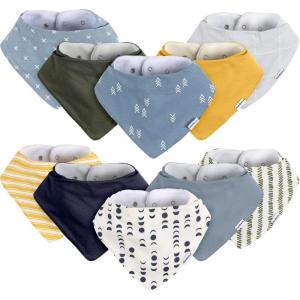 imageGerber Unisex Baby Bandana BibsMulti Blues