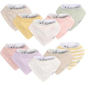 imageGerber Unisex Baby Bandana BibsMulti Pink