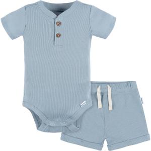 imageGerber Unisex Baby Bodysuit and Short SetBlue