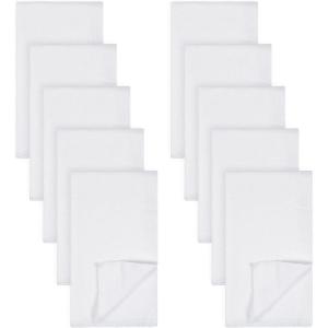 imageGerber Unisex Baby Boys Girls Birdseye Flatfold Cloth Diapers Multipack White 10 PackWhite