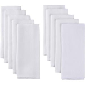 imageGerber Unisex Baby Boys Girls Birdseye Prefold Cloth Diapers Multipack White Premiun 3Ply 10 PackBirdseye Prefold 10 Pc