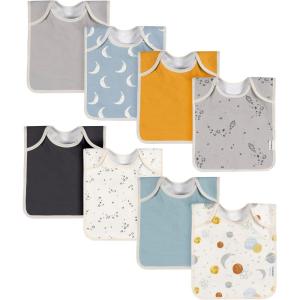 imageGerber Unisex Baby Lap Shoulder BibsMulti Blue Grey